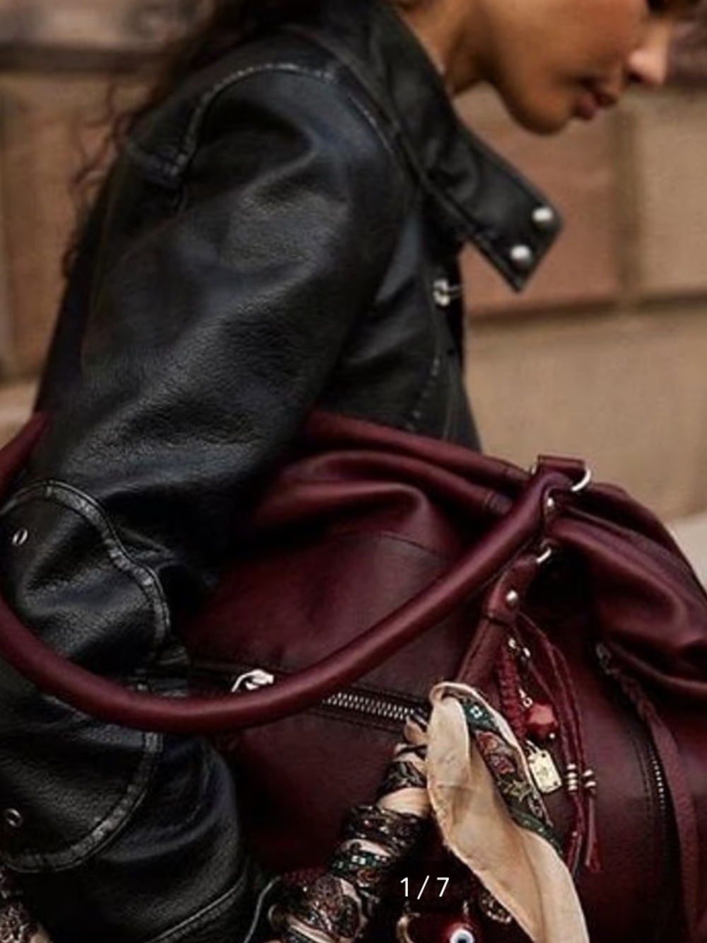 We The Free Emerson Tote in Red Rock/ red/ burgundy - Picture 3 of 13